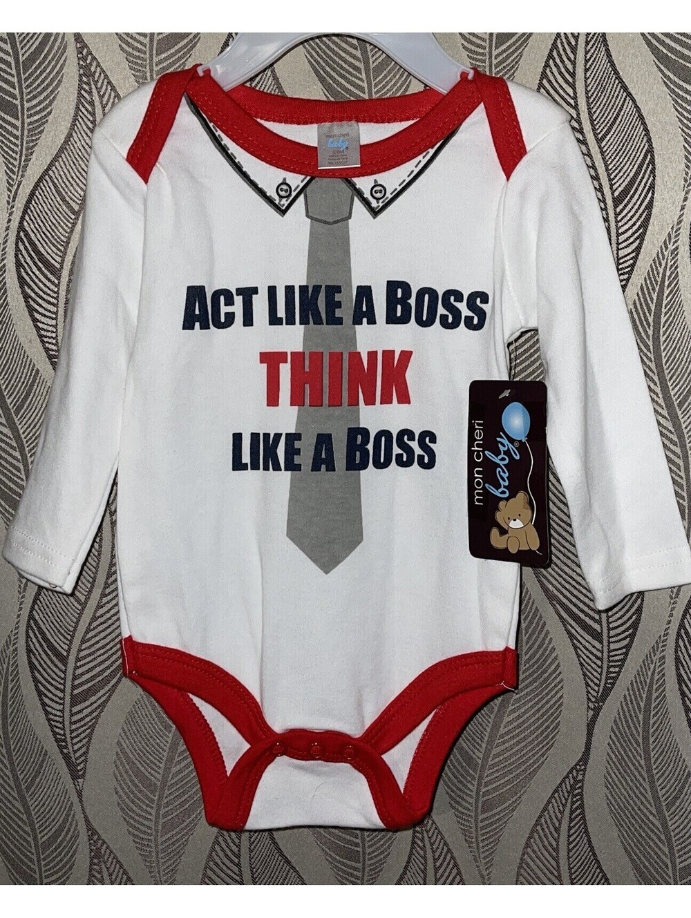 🔥💜 3/ 6 Month Baby Boy One Piece Act Like A Boss Think Like A Boss NEW 🔥💜